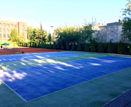 Sports field tennis court